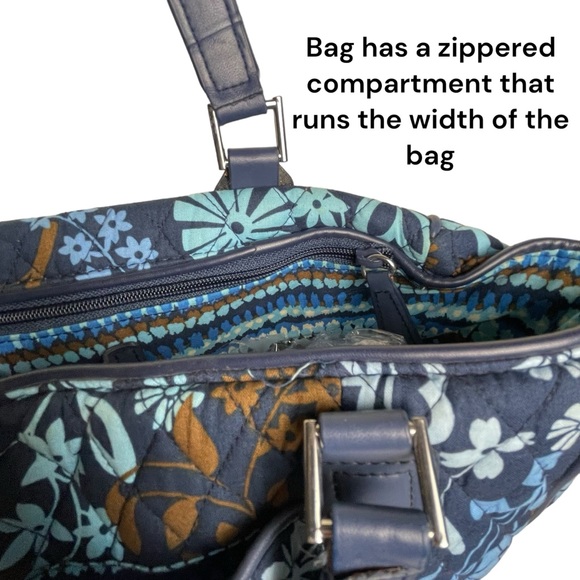 Vera Bradley Java Floral Tote/Laptop/Shoulder Bag Purse Quilted 12.5 x 14.5 - Picture 4 of 16